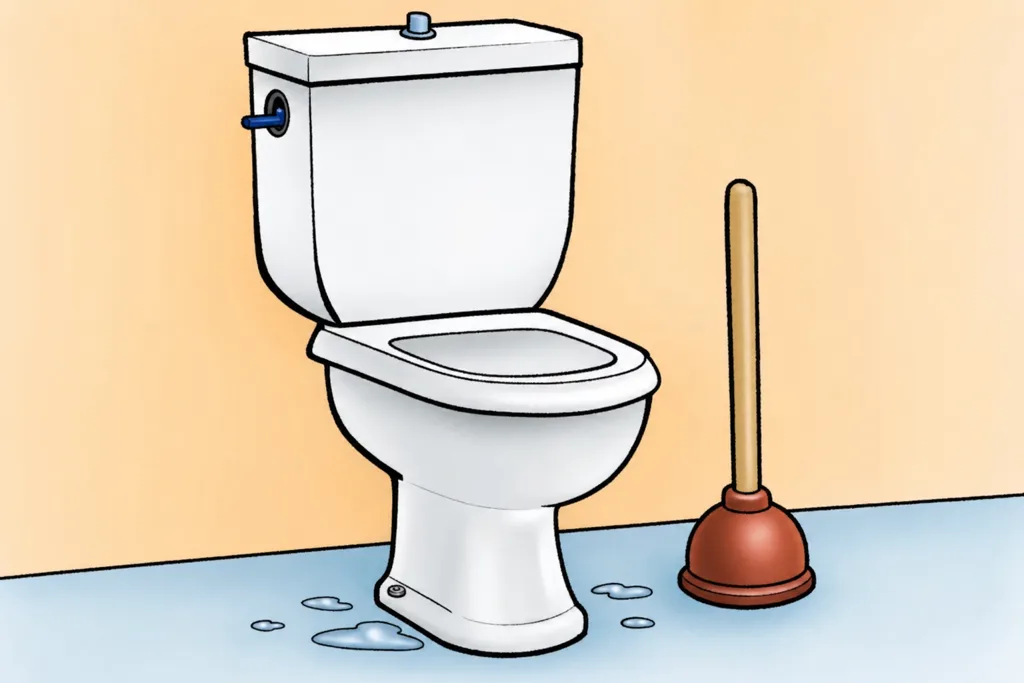 Toilette verstopft — Illustration